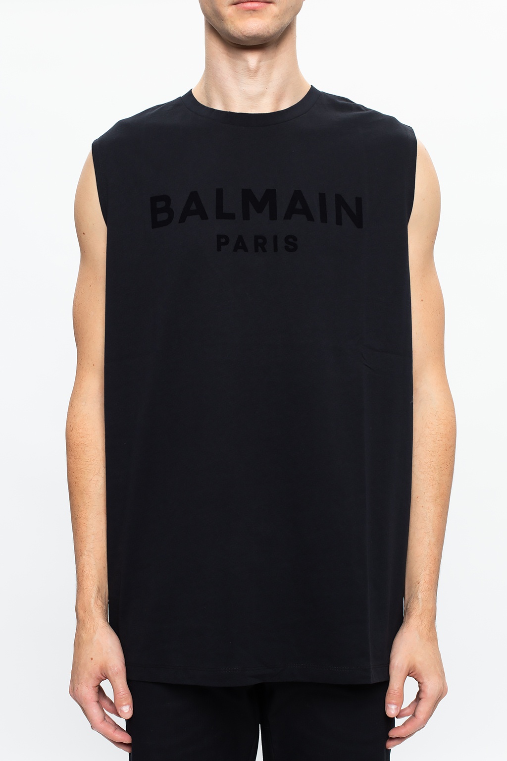 Balmain Top with velvet logo | Men's Clothing | Vitkac